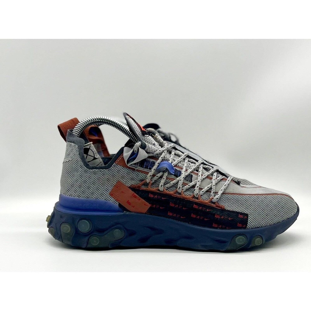 Nike React ISPA Low‎ Wolf Grey Sapphire Orange CT2692-001 Mens 5.5 Womens 7